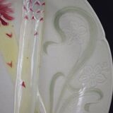 Asparagus plate in slip by st clément art nouveau