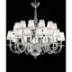 Monumental Modern Transparent Murano Glass Chandelier
