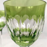 Four glasses with port, crystal. Baccarat?