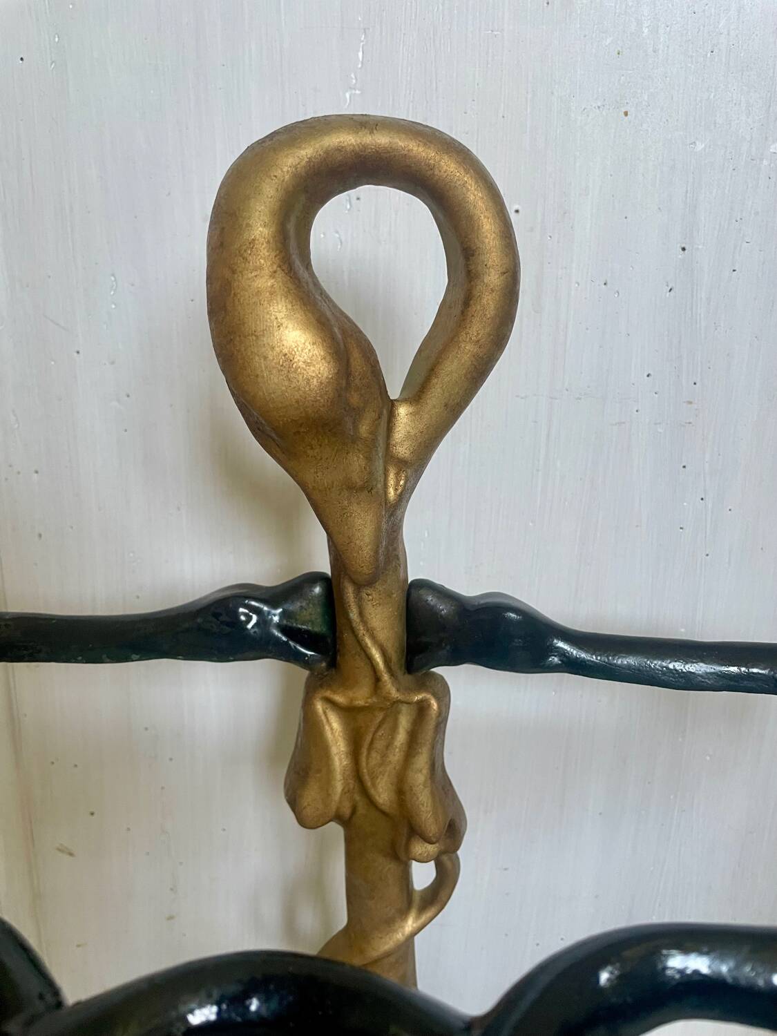 Art Nouveau cast iron umbrella stand