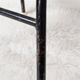 Children's rattan basket armchair, metal legs