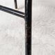 Children's rattan basket armchair, metal legs