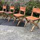 Set of 4 vintage brutalist chairs by Bram Sprij, Netherlands 1960s. in beech.