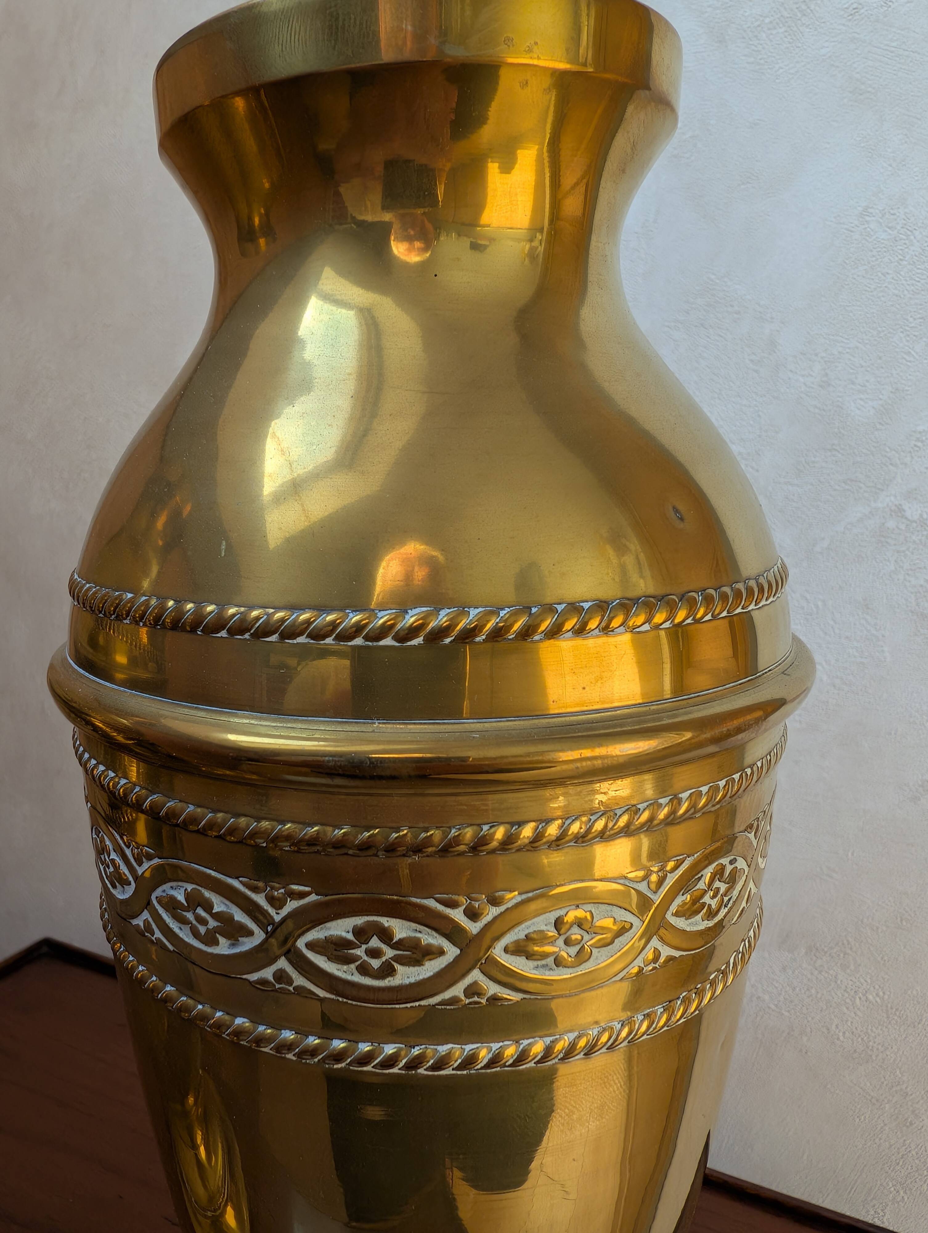 Brass vases from the early 20th century
