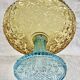 Georges Sand hollow two-tone glass compote bowl signed Portieux