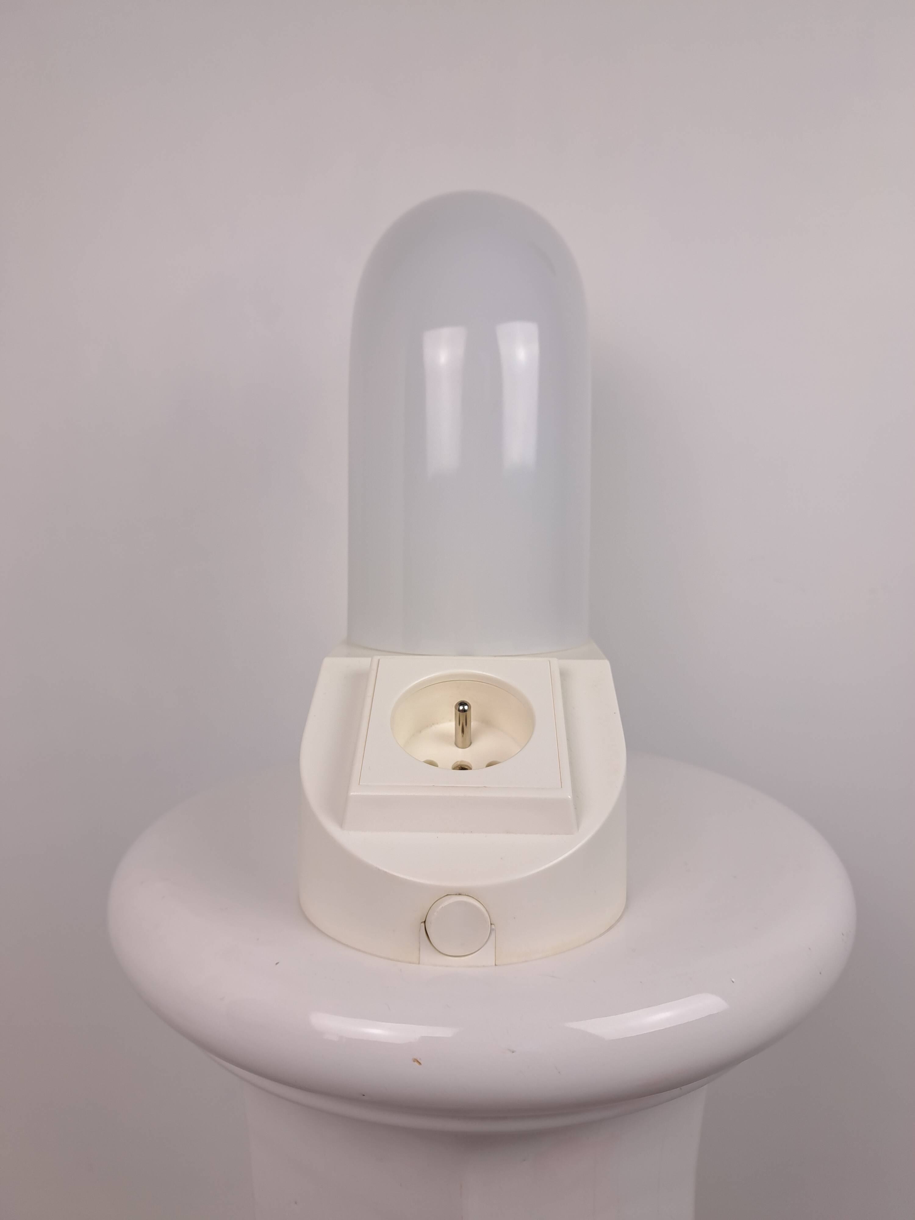 Plastic space age lamp with plug from Hagberg for Ikea