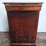 Louis Philippe secretary in oak and burr walnut