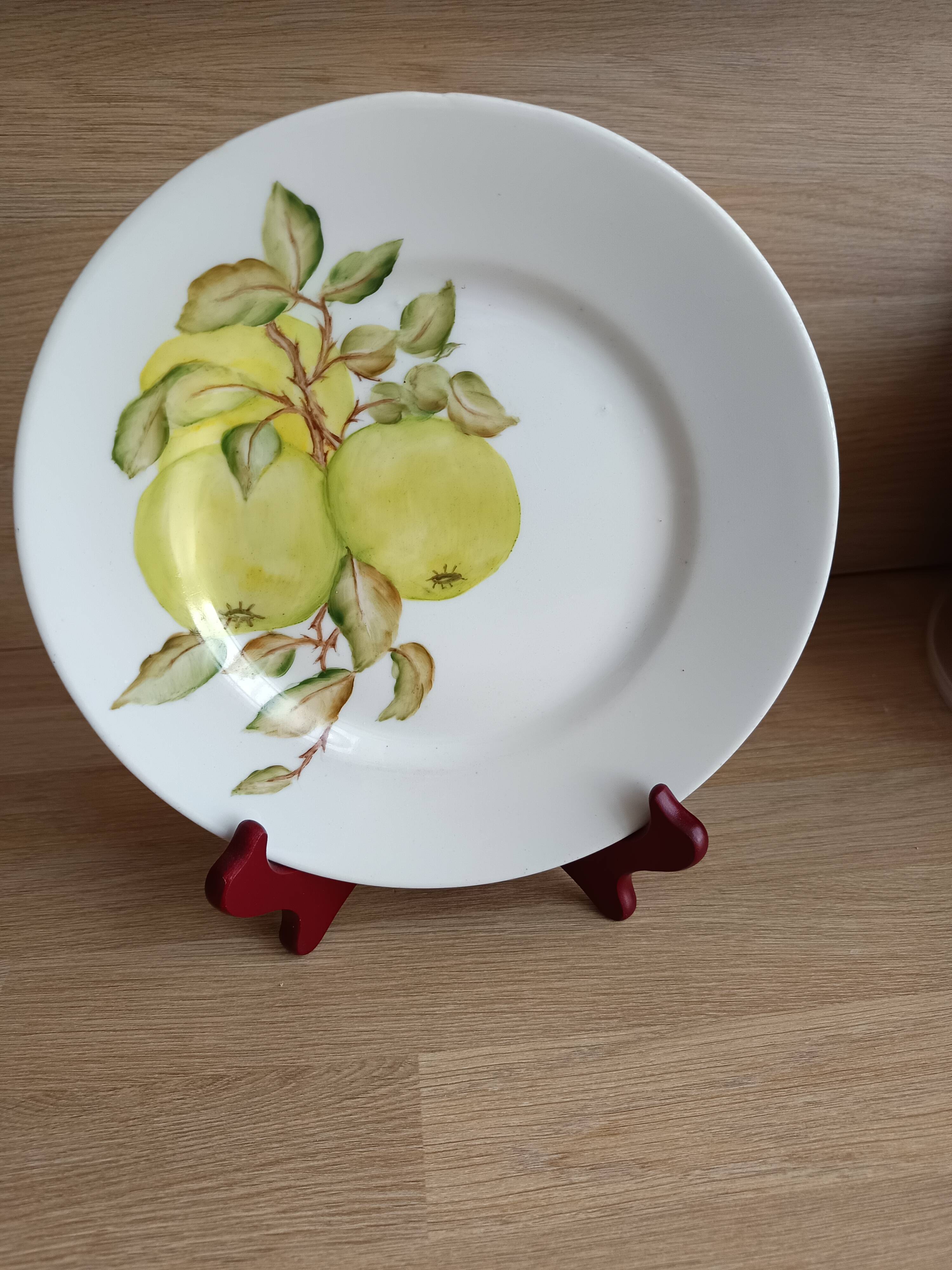 3 hand-decorated plates