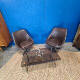 Smoked glass coffee table circa 1970