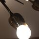 Sputnik chandelier 8 lights copper, teak & brass, Italy 1960s