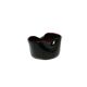 Container, modernism, black glass, Poland, 1970s.