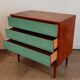 Commode Tchèque bois et formica vert d'eau