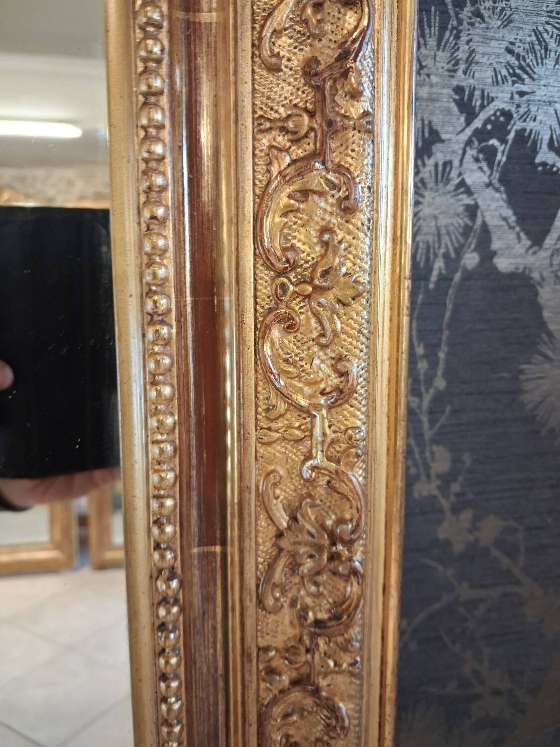 19th century mirror 201 x 140