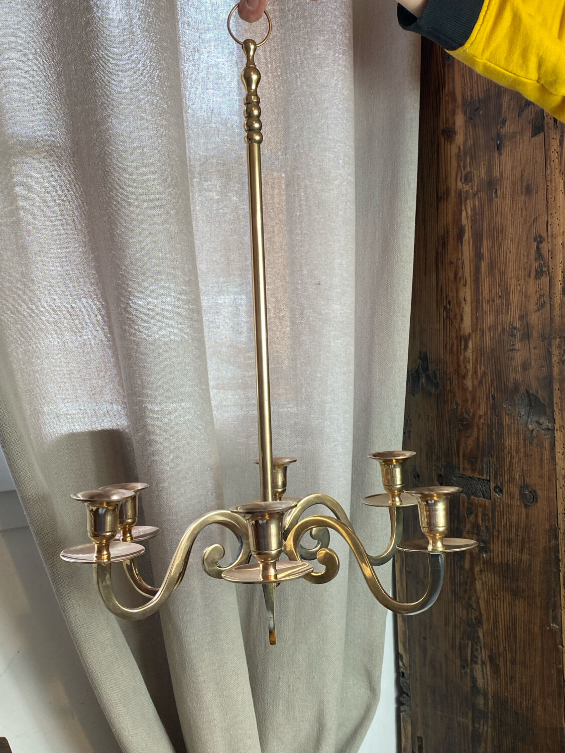 Solid brass chandelier to hang