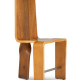 Series of eight blond cherry chairs, 1980s