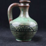 Vase soliflore 10cm signed "K" ceramic, pitcher