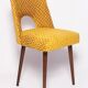 Mustard yellow shell chair, mid-century style, Europe, 1960s.