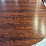 Table ronde extensible Palissandre Danemark vintage 1970