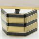 Lampe italienne de Romeo Rega noire et laiton 1970