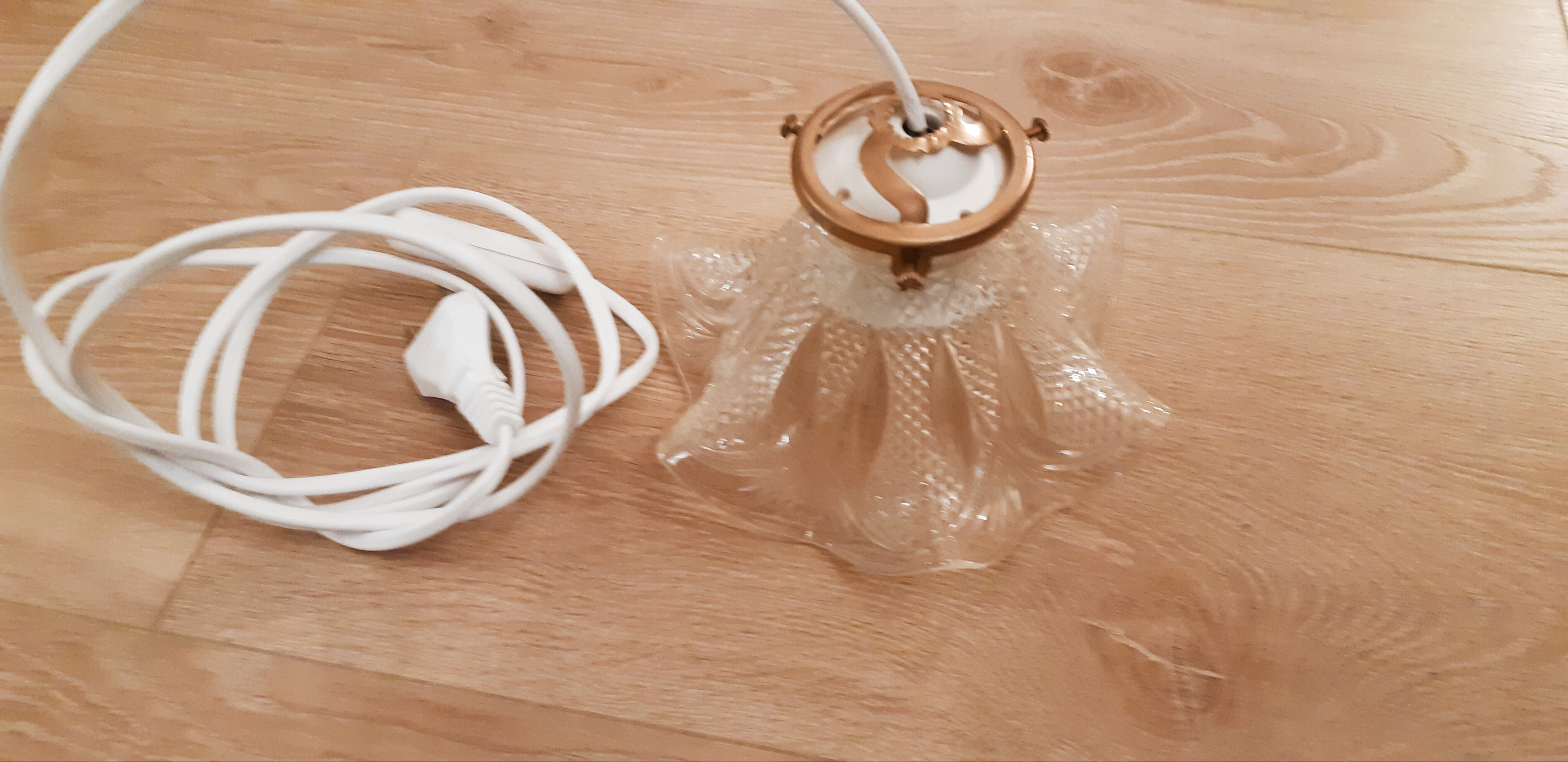 Retro glass walking lamp