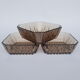 Set 3 cups in smoked glass