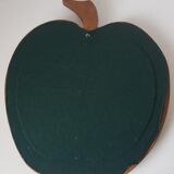 Miroir bois forme pomme, design années 70, 55x60cm