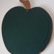 Apple shaped wooden mirror, design 70's, 55x60cm