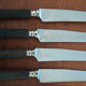 12 knives au gaulois blackened wooden handle