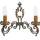 Large chandelier set and 2 appliques, Poillerat, 1950