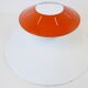 Grand plafonnier ou applique 1950 en tôle orange et blanche vintage rockabilly 50's