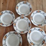 Ensemble de 6 assiettes creuses Badonviller