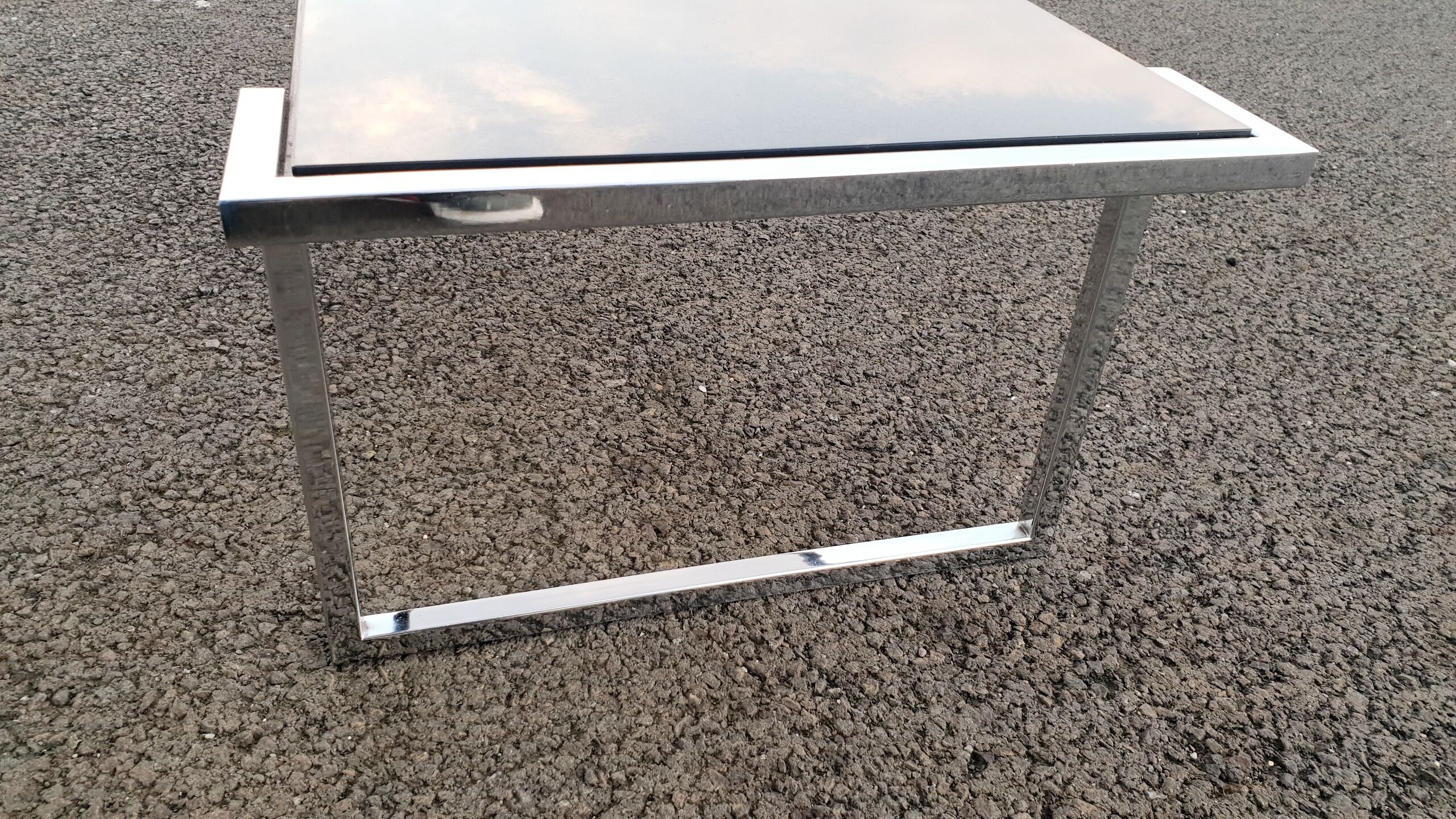 Vintage glass coffee table