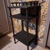 Renovated console in black wood