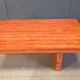 Vintage red travertine coffee table, 1970s