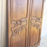 Louis XV walnut wardrobe doors