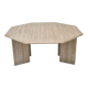 Italian octagon coffee table in travertine, 1980s