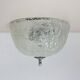 Vintage frosted ice glass ceiling lamp , 1970s