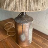 Large sandstone & rope lamp