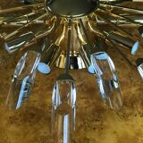 Ceiling lamp sun brass and crystal