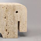 1970s original travertine elephant sculpture