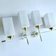 Pair of vintage architectural wall lights, 1960s
