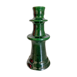Ceramic candle holder Tamegroute green