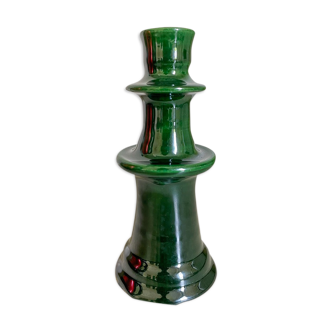Ceramic candle holder Tamegroute green