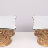 Corinthian capital side tables, 1970s