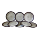 Set of 8 ceramic dessert plates from Poterie Hautes Ribes, Grasse