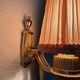 Oval illuminated brass mirror from the 70s