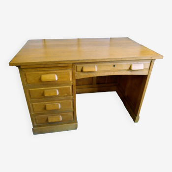 Solid oak administrative desk