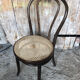Chair bistrot style thonet dark wood & seat cannée 70s vintage #a233