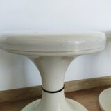 Set of 3 white tam tam stools