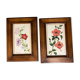 Duo of floral motif paintings signed